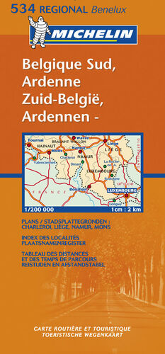 MAPA REGIONAL BELGIQUE SUD, ARDENNE / ZUID-BELGIË, ARDENNEN