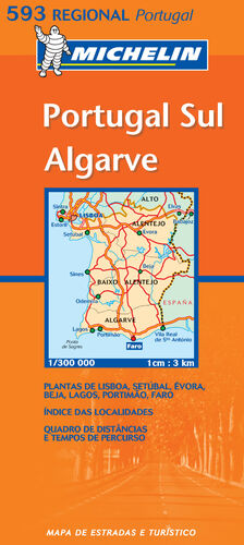 MAPA REGIONAL PORTUGAL SUR - ALGARVE