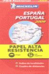 MAPA CARRETERAS ESPAÑA PORTUGAL  MICHELIN PAPEL ALTA RESISTENCIA