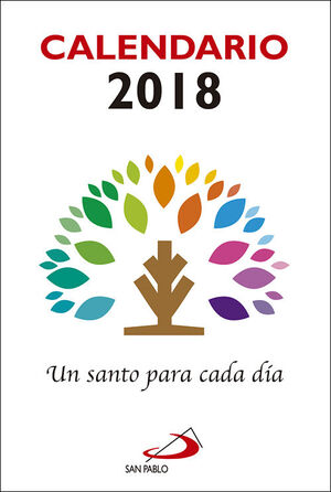 CALENDARIO UN SANTO PARA CADA DÍA 2018 - LETRA GRANDE
