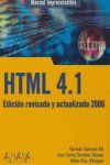 HTML 4.1. EDICIÓN REVISADA Y ACTUALIZADA 2006