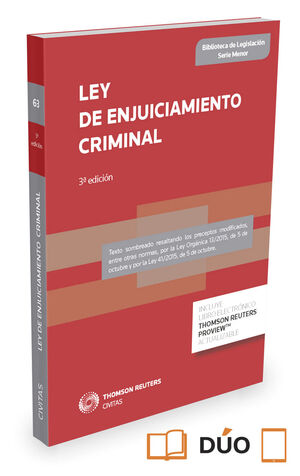 LEY DE ENJUICIAMIENTO CRIMINAL (PAPEL + E-BOOK)