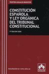 CONSTITUCION ESPAÑOLA Y LEY ORGANICA DEL TRIBUNAL CONSTITUCIONAL. TEXTO LEGAL BA