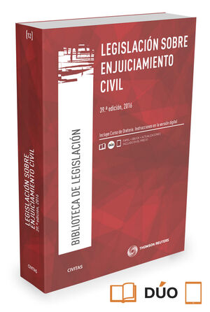 LEGISLACIÓN SOBRE ENJUICIAMIENTO CIVIL (PAPEL + E-BOOK)