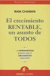 EL CRECIMIENTO RENTABLE: UN ASUNTO DE TODOS